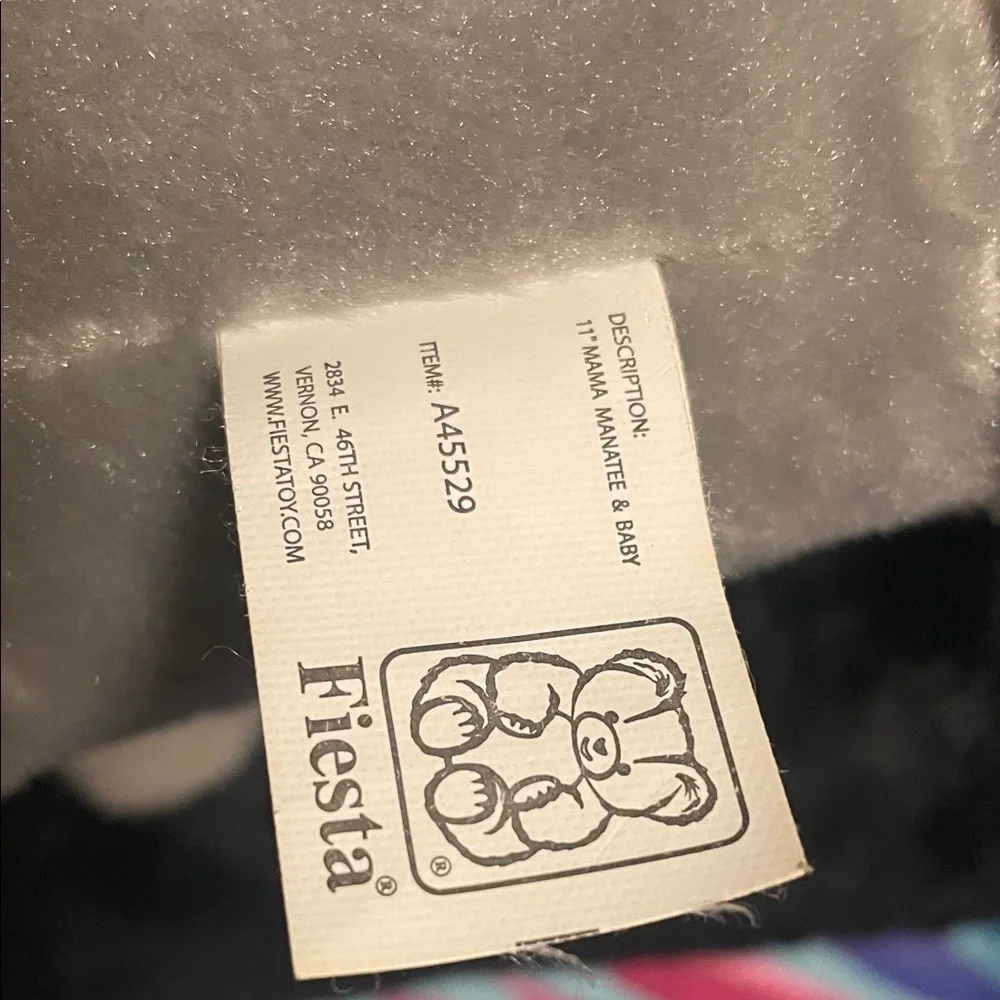 Fiesta Gray Manatee Stuffed Animal Set - Picture 2 of 2